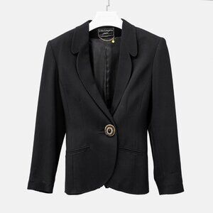 Lolita Lempicka Black Rhinestone Fringe Blazer